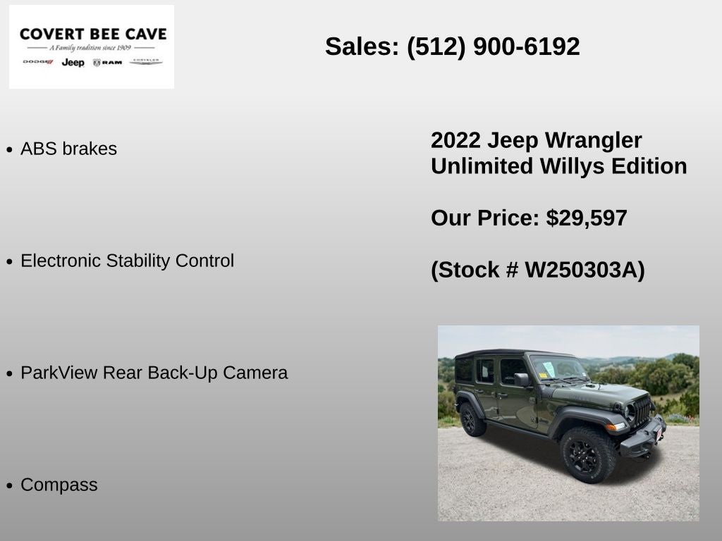 2022 Jeep Wrangler Unlimited Sport