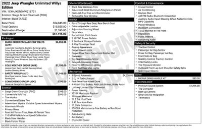 2022 Jeep Wrangler Unlimited Sport