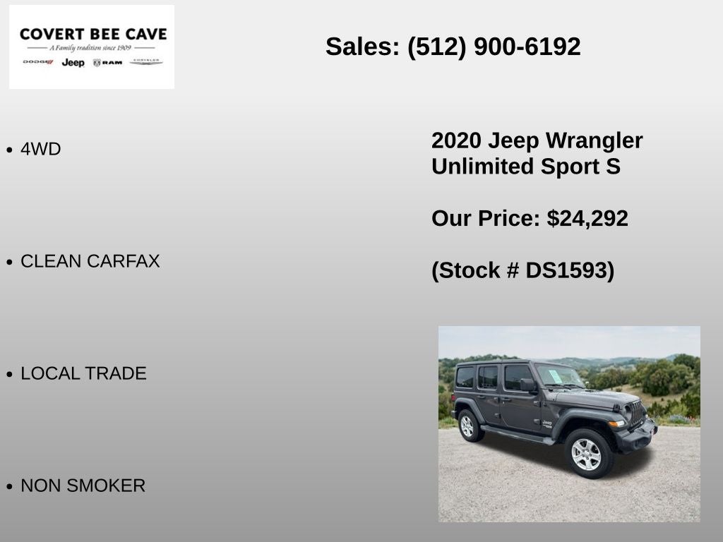 2020 Jeep Wrangler Unlimited Sport S