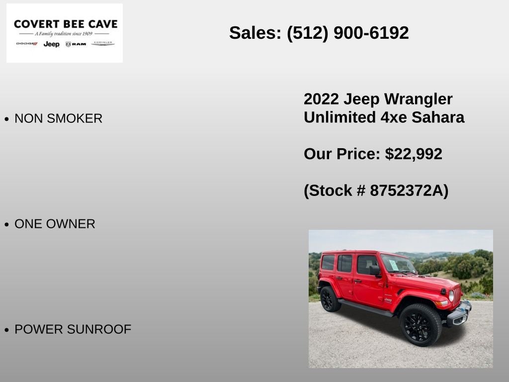 2022 Jeep Wrangler Unlimited Sahara 4xe