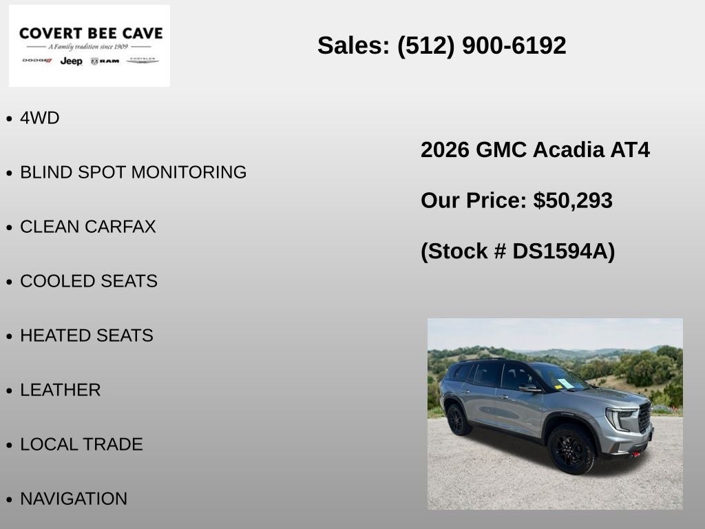 2026 GMC Acadia AT4