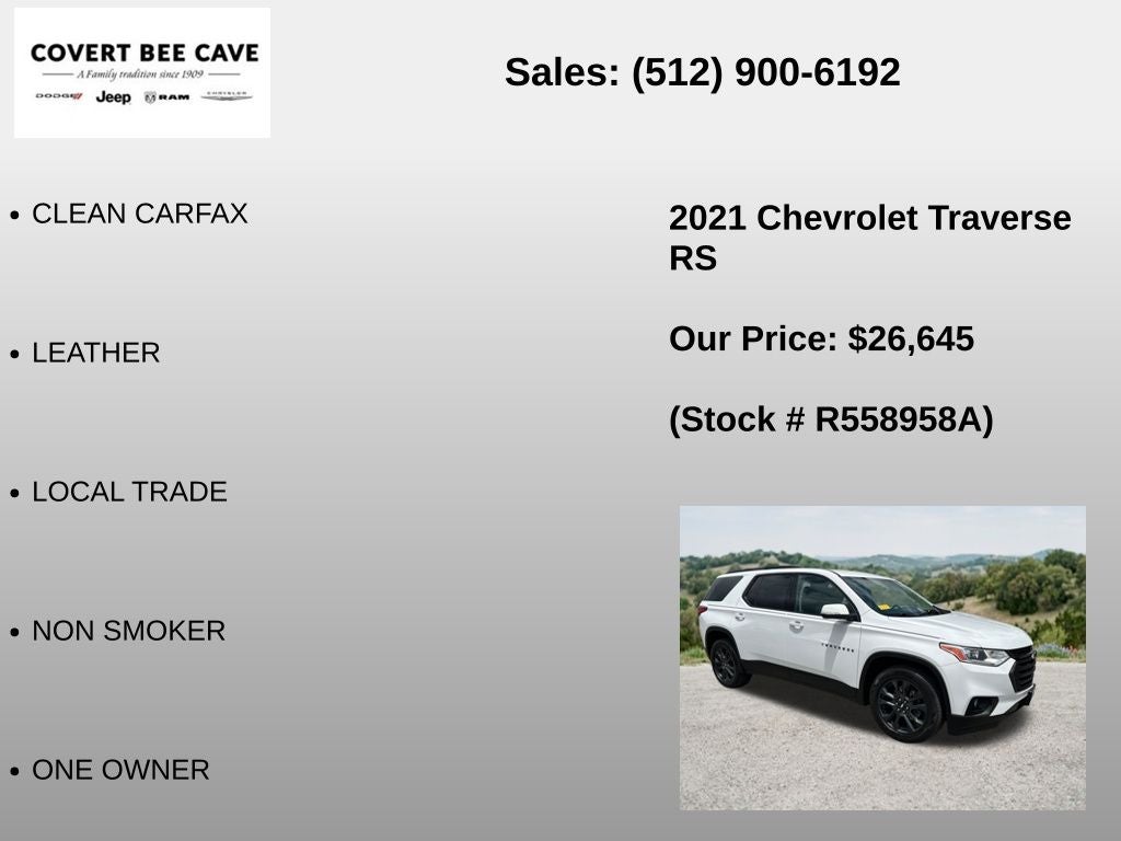 2021 Chevrolet Traverse RS