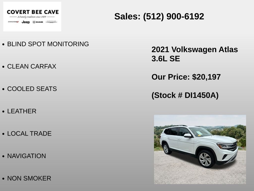 2021 Volkswagen Atlas 3.6L V6 SE w/Technology