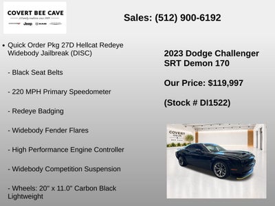 2023 Dodge Challenger SRT Hellcat Redeye Widebody