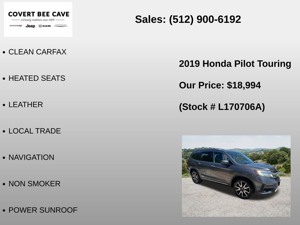 2019 Honda Pilot Touring 7 Passenger