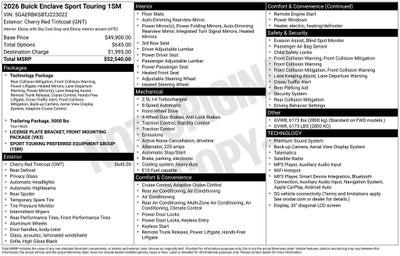 2026 Buick Enclave Sport Touring