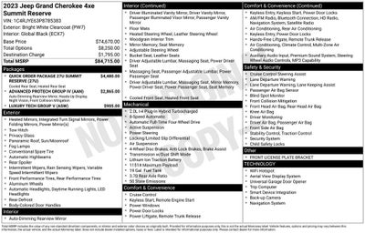 2023 Jeep Grand Cherokee Summit Reserve 4xe