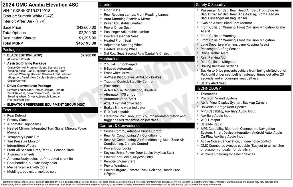 2024 GMC Acadia Elevation