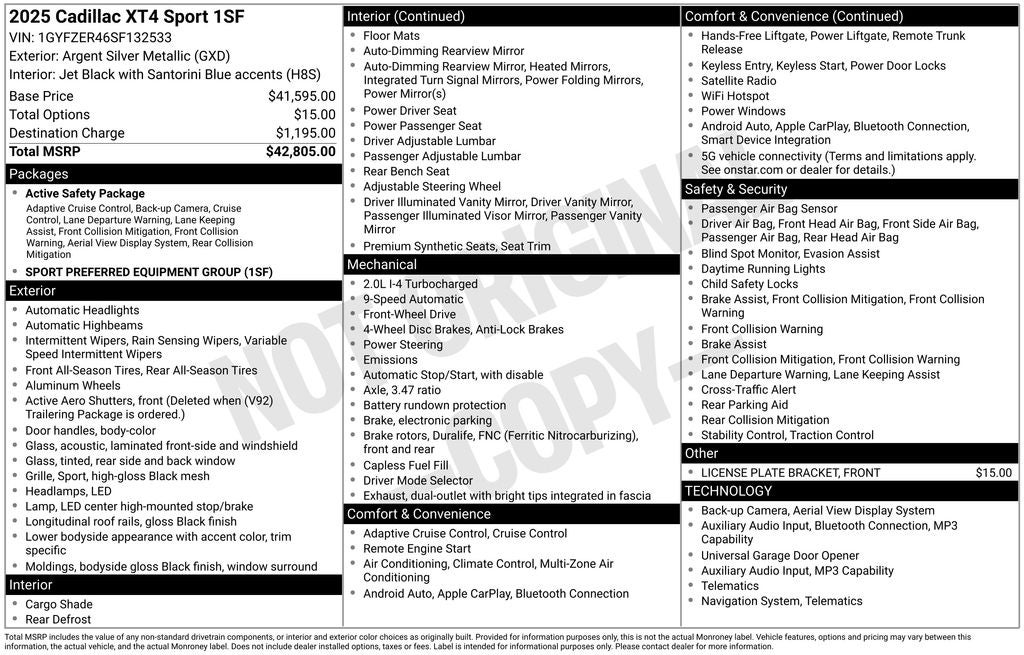 2025 Cadillac XT4 Sport