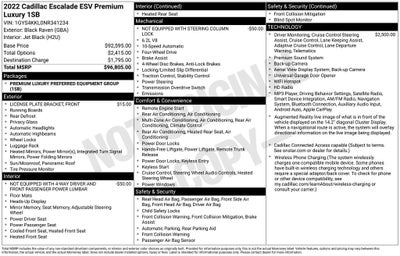 2022 Cadillac Escalade ESV Premium