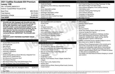 2021 Cadillac Escalade ESV Premium