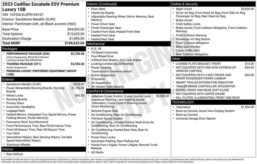 2023 Cadillac Escalade ESV Premium
