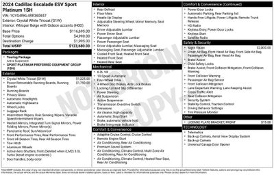 2024 Cadillac Escalade ESV Sport Platinum