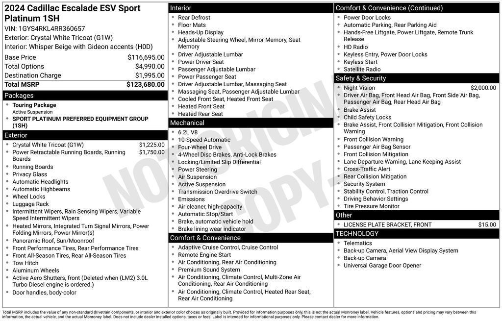 2024 Cadillac Escalade ESV Sport Platinum