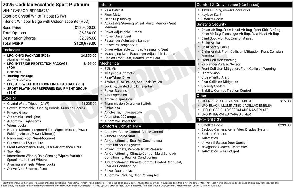 2025 Cadillac Escalade Sport Platinum