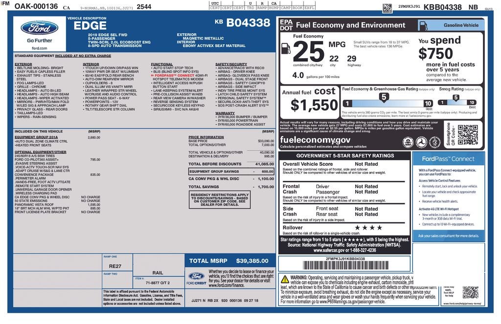 2019 Ford Edge SEL