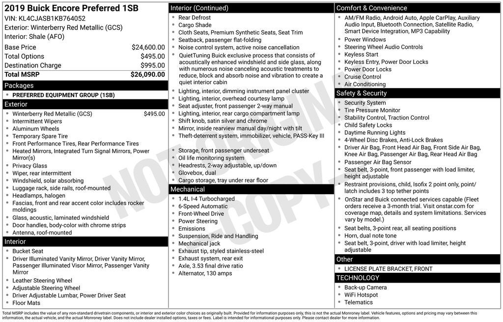 2019 Buick Encore Preferred