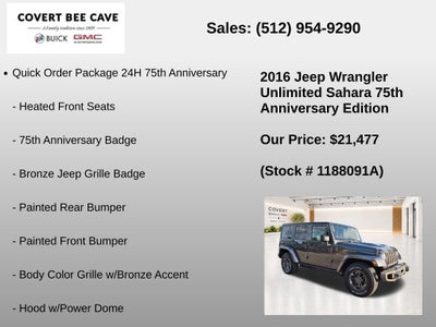 2016 Jeep Wrangler Unlimited Sahara