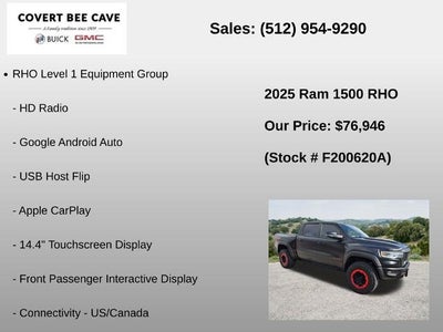 2025 RAM 1500 RHO 4x4 Crew Cab 5'7" Box