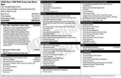 2025 RAM 1500 RHO 4x4 Crew Cab 5'7" Box