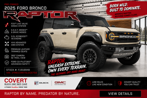 2025 Ford Bronco Raptor 4 Door Advanced 4x4