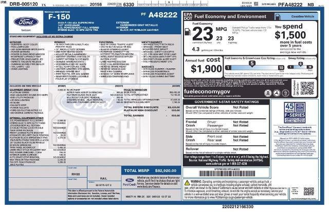 2023 Ford F-150 Platinum 4WD SuperCrew 5.5' Box