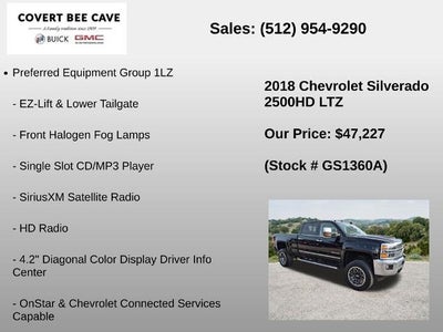2018 Chevrolet Silverado 2500 HD Crew Cab Standard Box 4-Wheel Drive LTZ