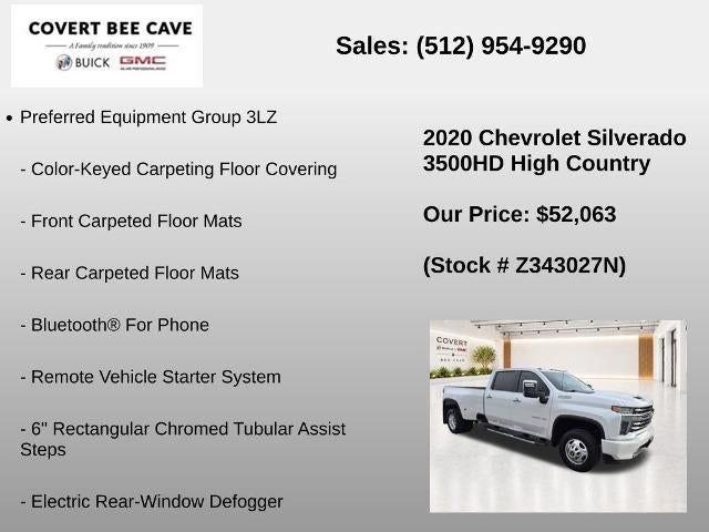 2020 Chevrolet Silverado 3500 HD Crew Cab Long Box 4-Wheel Drive High Country