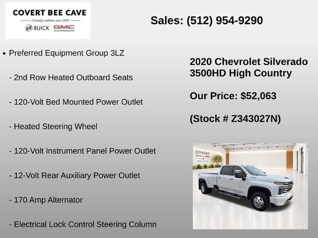 2020 Chevrolet Silverado 3500 HD Crew Cab Long Box 4-Wheel Drive High Country