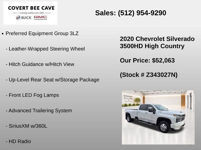 2020 Chevrolet Silverado 3500 HD Crew Cab Long Box 4-Wheel Drive High Country
