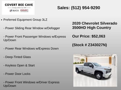 2020 Chevrolet Silverado 3500 HD Crew Cab Long Box 4-Wheel Drive High Country