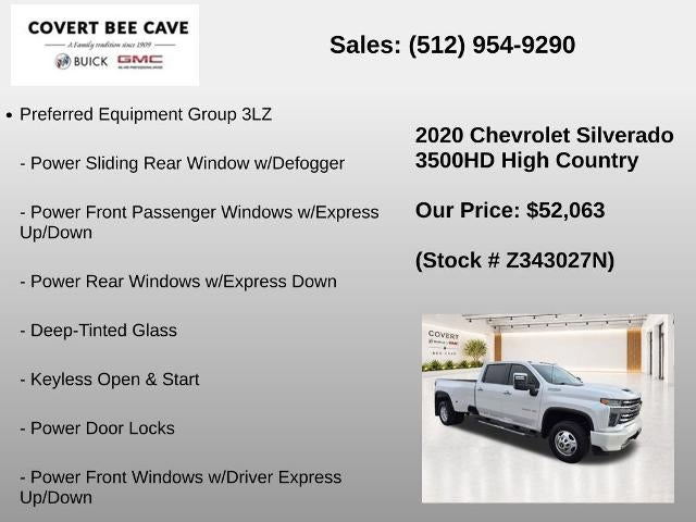 2020 Chevrolet Silverado 3500 HD Crew Cab Long Box 4-Wheel Drive High Country