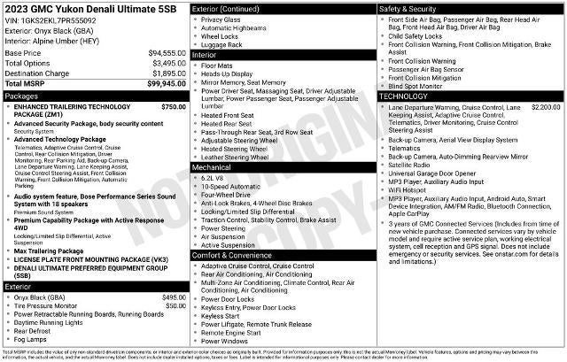 2023 GMC Yukon 4WD 4dr Denali Ultimate