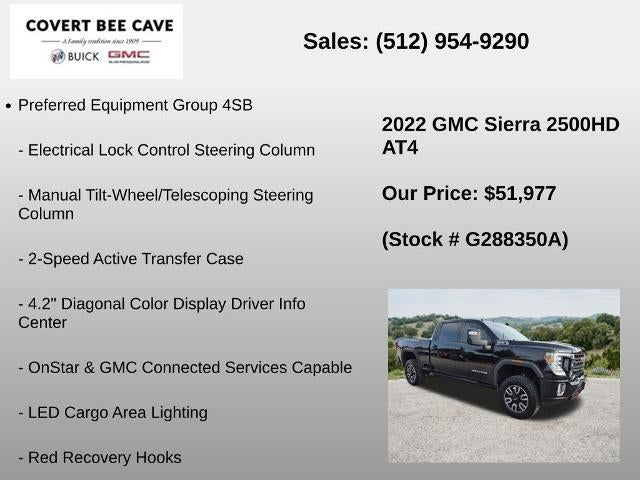 2022 GMC Sierra 2500 HD Crew Cab Standard Box 4-Wheel Drive AT4