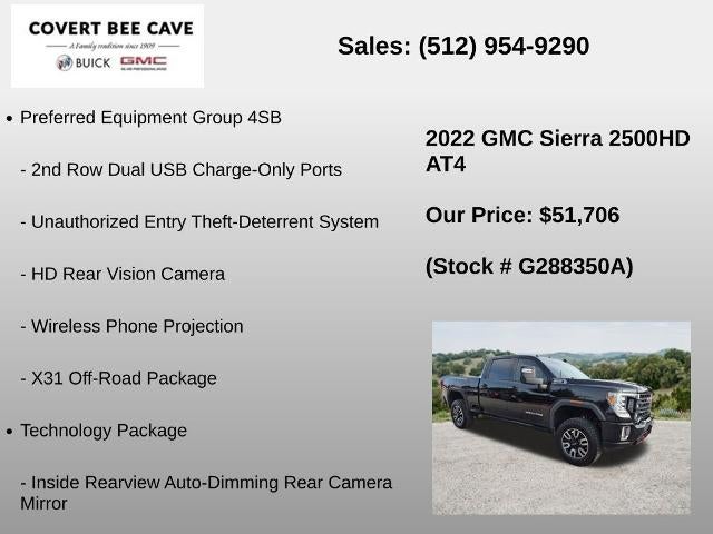 2022 GMC Sierra 2500 HD Crew Cab Standard Box 4-Wheel Drive AT4