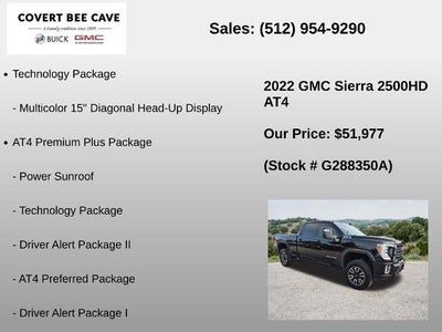 2022 GMC Sierra 2500 HD Crew Cab Standard Box 4-Wheel Drive AT4