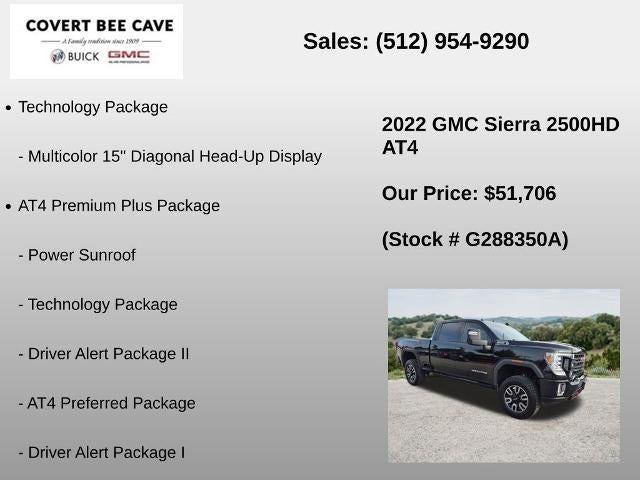 2022 GMC Sierra 2500 HD Crew Cab Standard Box 4-Wheel Drive AT4