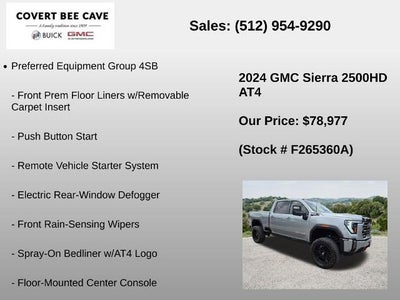 2024 GMC Sierra 2500 HD Crew Cab Standard Box 4-Wheel Drive AT4