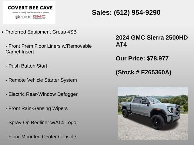 2024 GMC Sierra 2500 HD Crew Cab Standard Box 4-Wheel Drive AT4