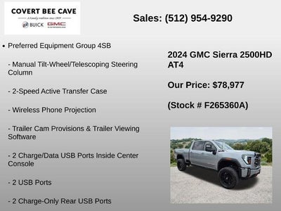 2024 GMC Sierra 2500 HD Crew Cab Standard Box 4-Wheel Drive AT4
