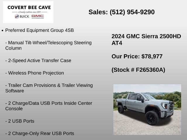 2024 GMC Sierra 2500 HD Crew Cab Standard Box 4-Wheel Drive AT4