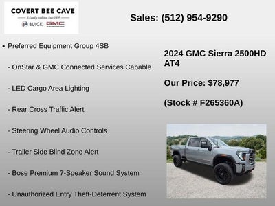 2024 GMC Sierra 2500 HD Crew Cab Standard Box 4-Wheel Drive AT4