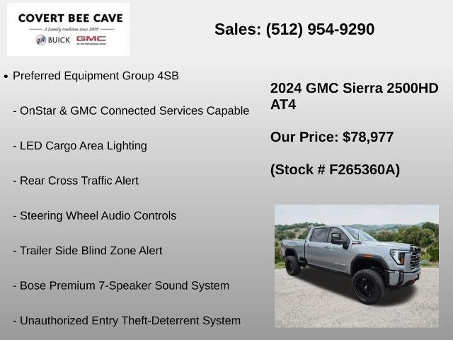 2024 GMC Sierra 2500 HD Crew Cab Standard Box 4-Wheel Drive AT4