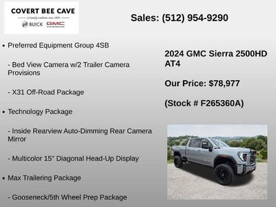2024 GMC Sierra 2500 HD Crew Cab Standard Box 4-Wheel Drive AT4