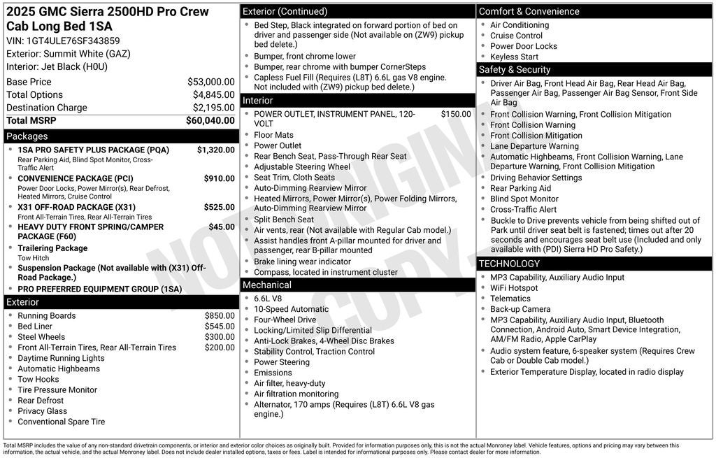 2025 GMC Sierra 2500HD Pro