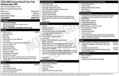 2022 GMC Canyon Crew Cab Short Box 4-Wheel Drive Denali