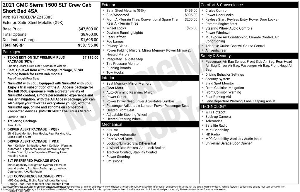 2021 GMC Sierra 1500 SLT