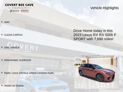 2023 Lexus RX 500h F SPORT Performance