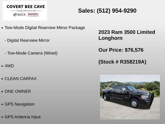 2023 RAM 3500 Longhorn 4x4 Mega Cab 6'4" Box