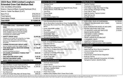 2023 RAM 3500 Longhorn 4x4 Mega Cab 6'4" Box